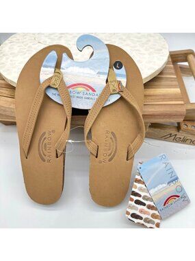 RAINBOW Sandals Premier Leather Single Layer Narrow Strap 301ALTSN SIERRA BROWN